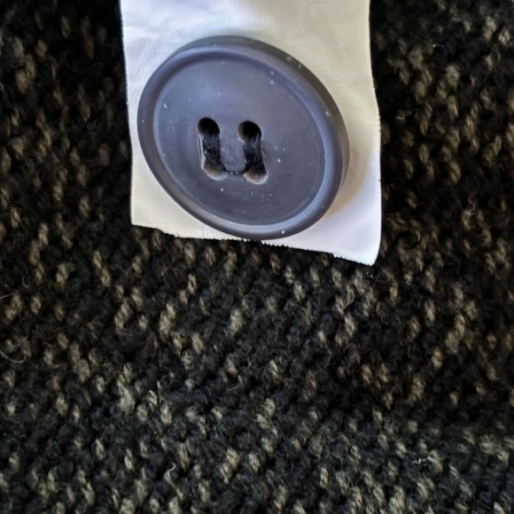 COMMERCE mens sweater, size XL, standup collar 4 buttons. Heavy knit Ombré green - Picture 3 of 6